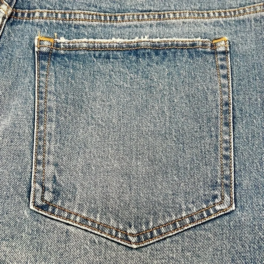 Abercrombie & Fitch Curve Love Mom Short High Rise Med Wash Denim Shorts NWT 36 - Picture 7 of 14